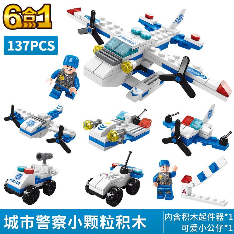 Granular Assembling Street View Building Block Children'S Educational Toys Diy Assembling Building Block Car Boys And Girls Military Building Block