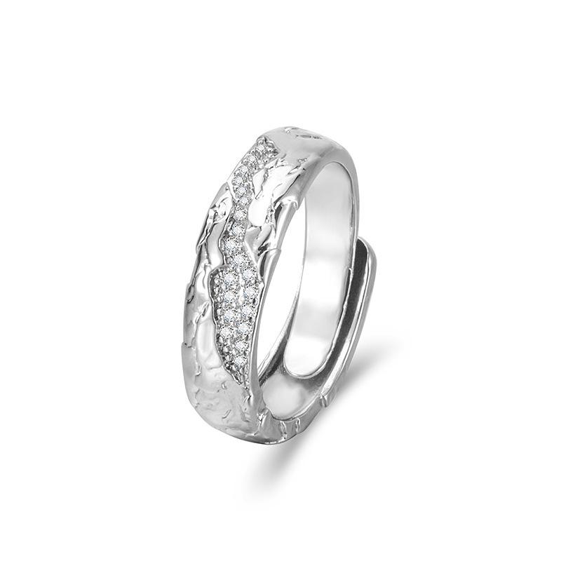 Rizhao Galaxy Ring: Diamond-Studded, Unique Texture, Adjustable, High-End Design
