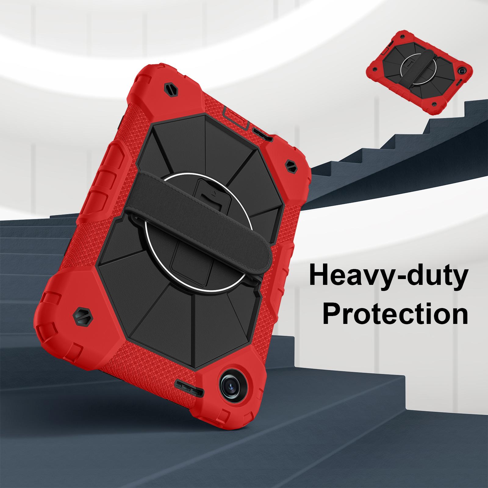 Pour Poco Pad C1 Redmi Pad 2 9.7  Étui Rotation à 360° Poignée Anneau pour la Main Support Kickstand Housse de Protection Tablette Sangle d'Épaule With shoulder Strap