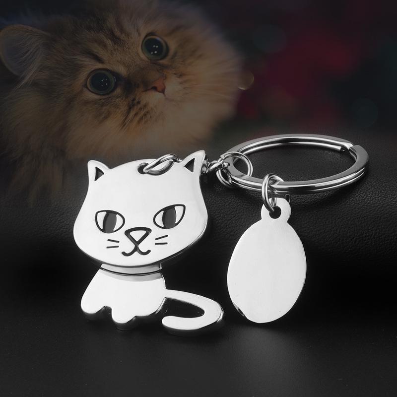 Custom Cartoon Pet Keychain: Puppy & Cat Head-Shaking Pendant - Fun Gift