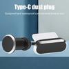 1pc Colorful Metal Anti-Dust Plug for Type-C Charging Port & 1pc 3.5mm Earphone Jack Dust Plug
