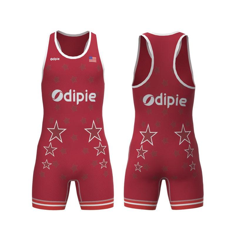 Canottiera da Lotta Libera con Stampa a Trasferimento Termico Uomo Donna Spandex Lycra Tuta Atletica a Compressione