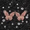 Exaggerated Butterfly Studs Everyday Joker Inlaid Zircon European and American Punk Fashion Earrings Special-Interest Design Multi-Color Earrings