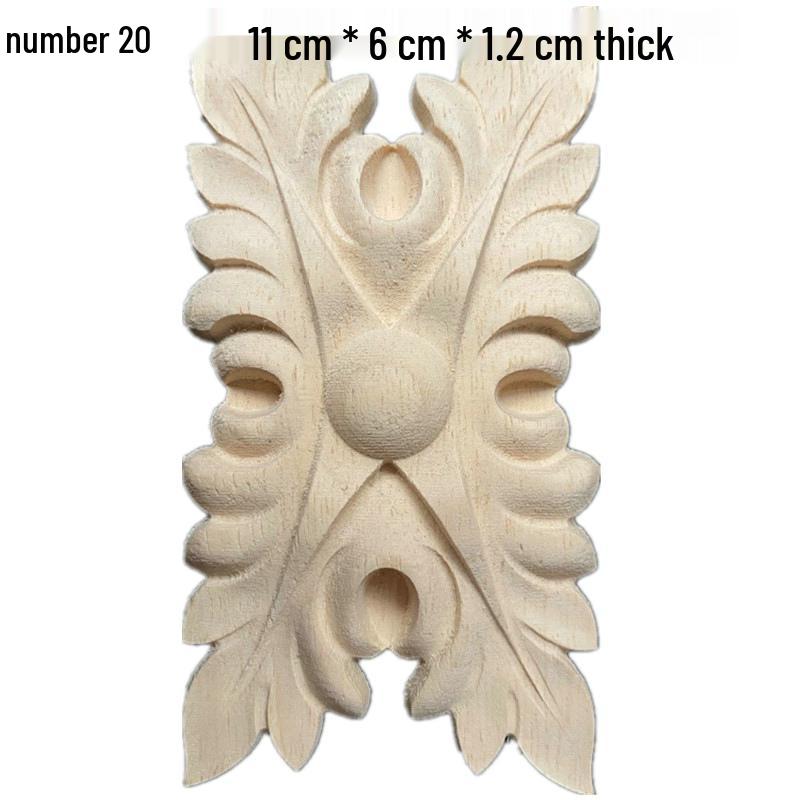 Europäische Massivholz-Schnitzerei-Applikation: Dekorative Blumen Schleife für Wände & Möbel