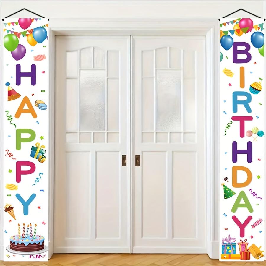 Happy Birthday Couplet Banner Balloon Cake 1 Pair Indoor Outdoor Decor