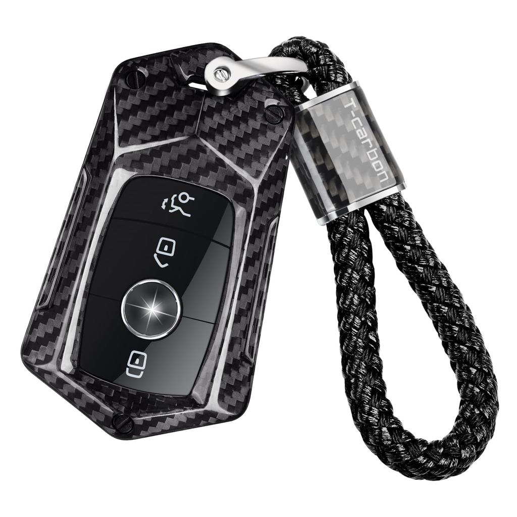 Key Shell Compatible with Key Holder Carbon Fiber Key Real Carbon Fiber Key Case for GLE GLE350 Key Holder GLE Smart Key Cover [T-carbon]