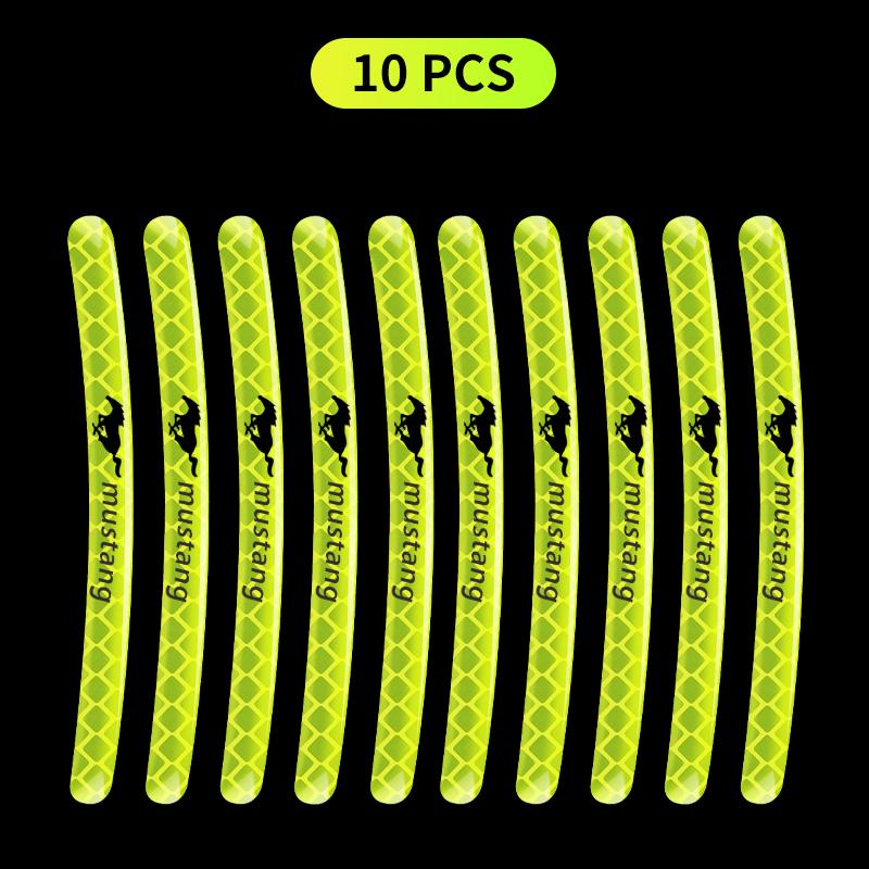 Auto Radnabe Reflektierender Aufkleber Reifen Felge Reflektierende Streifen Für Ford Fiesta Ranger Focus Kuga Mustang MAX Transit Mondeo Esco