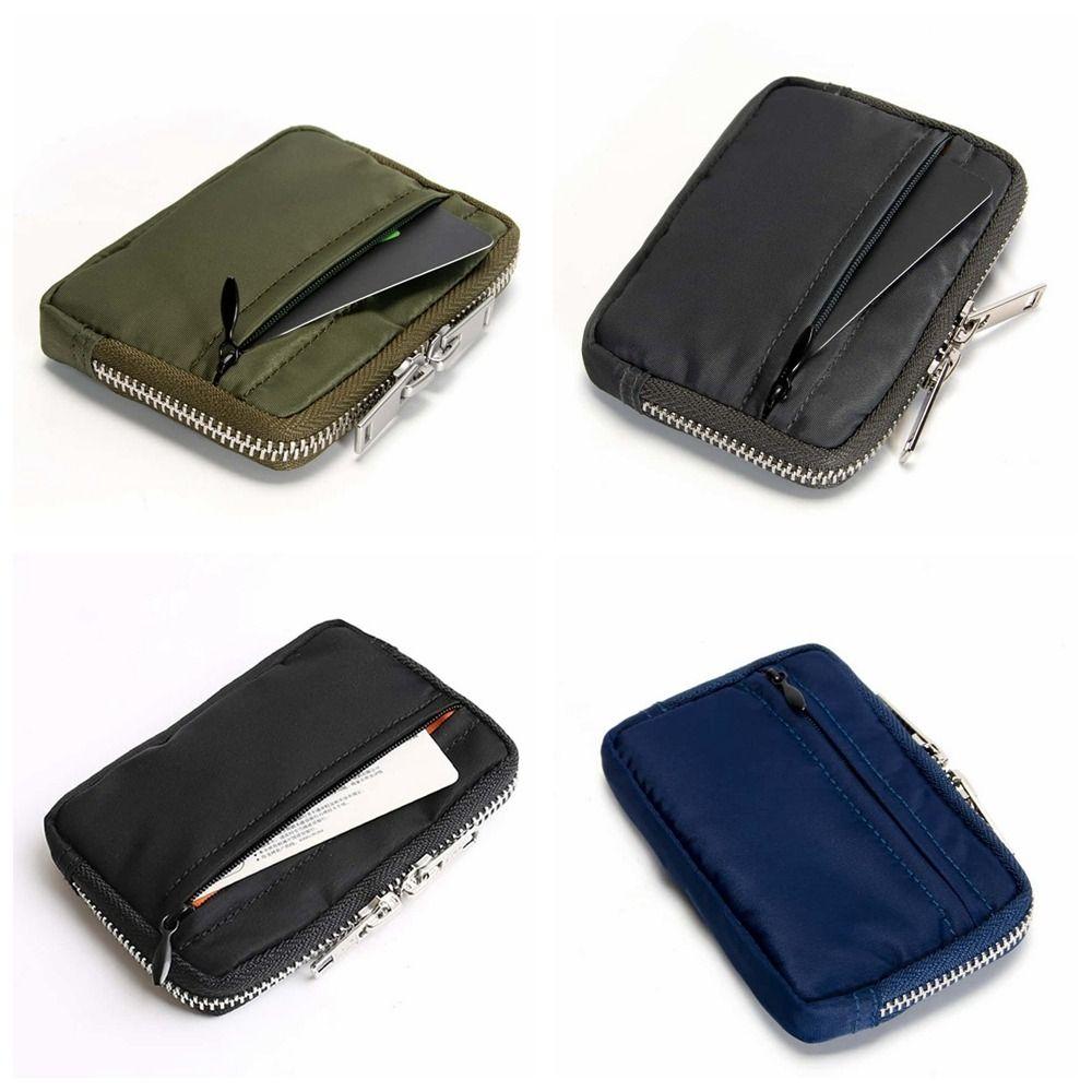 RFID Anti-theft Men Wallet Portable Mini Earbuds Storage Bag Nylon Coin Purse  Earphone Bag