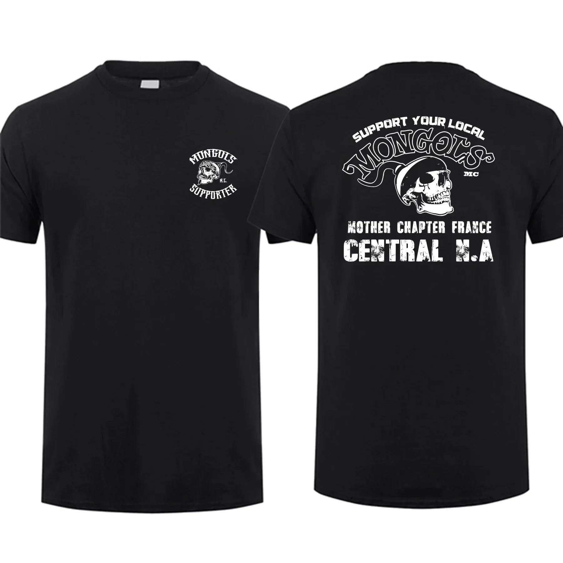 

Amazing Tees Male T Shirt Casual Oversized Essential Mongols Logo Motorcycle Union T-shirt Men T-shirts Graphic Streetwear S-3XL S чёрный