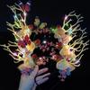 Plastic LED Glow Headband Colorful Luminous Deer Horn Hair Band  Glowing Christmas Party
