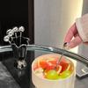 6Pcs New Stainless Steel Fruit Forks Set INS Ceramic Jar Dessert Forks with Holder Light Luxury Home Decoration