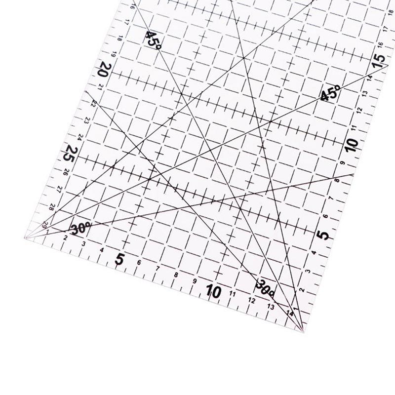 Patchworkové pravítko 30 * 15 cm Prošívací nástroje Vysoce kvalitní akrylové transparentní pravítko