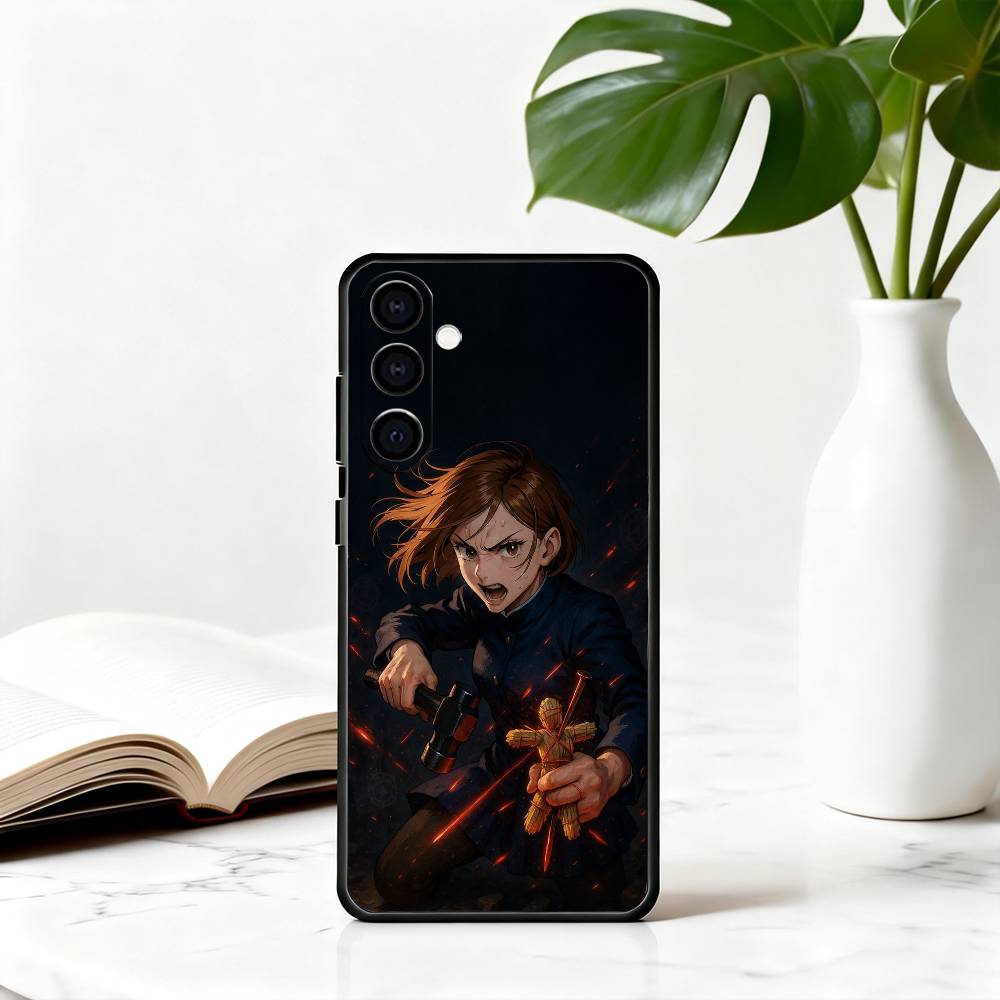 Coque de téléphone Jujut-su N-Nobara Kugisaki-NK K-Kaisen Pour Samsung Galaxy A73,A72,A71,A70,A53,A52,A51,Housse Noire en Silicone Souple