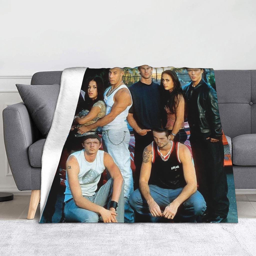Family Vin Diesel Fast and Furious Blanket Flannel Decoration  Breathable Warm Throw Blankets for Sofa Travel Quilt
