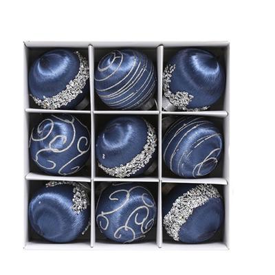 9pcs DIY Supplies 8cm Christmas Ball Set Big Painted Christmas Tree Decoration Pendant Creative Waterproof Hanging Ornament Gift
