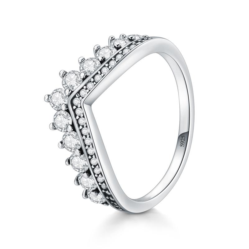 

Modian Серебряные Золотые Розовые Сияющие Кольца для Женщин Модные 100% Серебро 925 Наборные Кольца на Палец Свадебные Заявление Ювелирные Изделия 6