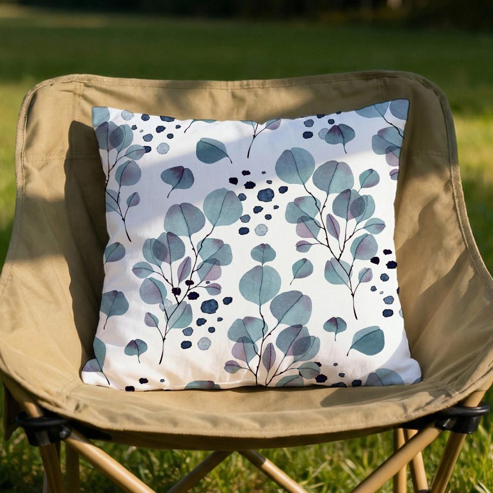 Watercolor Eucalyptus Fls Cushion Cover Soft Reversible Durable Pillow Cover MultiScene Use for Home Car Daily Comfort