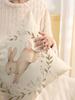 Floral Wreath Rabbit Print Throw Pillow Cover, Cushion Case For Sofa Bedroom Living Room Couch Bed Office Chair Home Decor