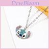 Entzückende Cartoon Stitch Strass Anhänger Halskette Für Modisches Weihnachtsgeschenk