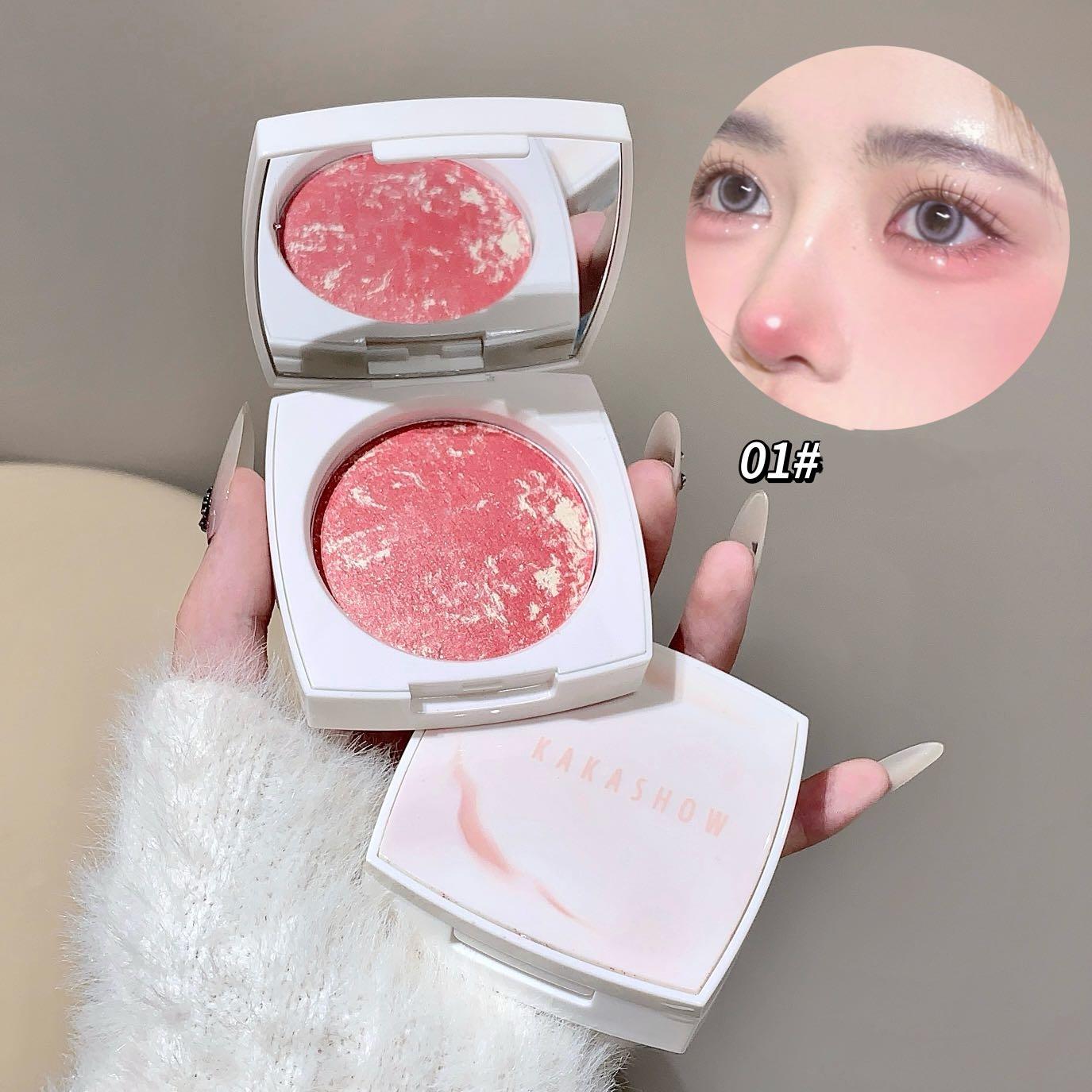 kakashow Контурные запеченные румяна 10г Стойкие Гладкие Естественный вид Легко растушевываются Глянцевые Универсальное использование