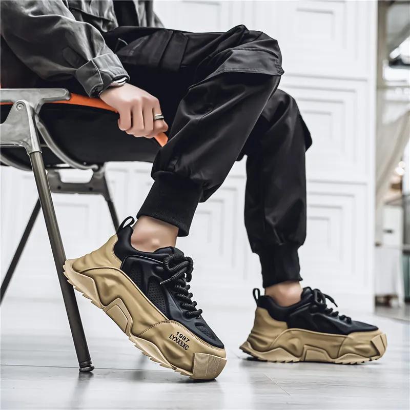 Mocassins Baskets pour hommes Baskets pour hommes Chaussures décontractées pour hommes Sport et loisirs Semelle épaisse Antidérapant Résistant à l'usure Vêtements de travail
