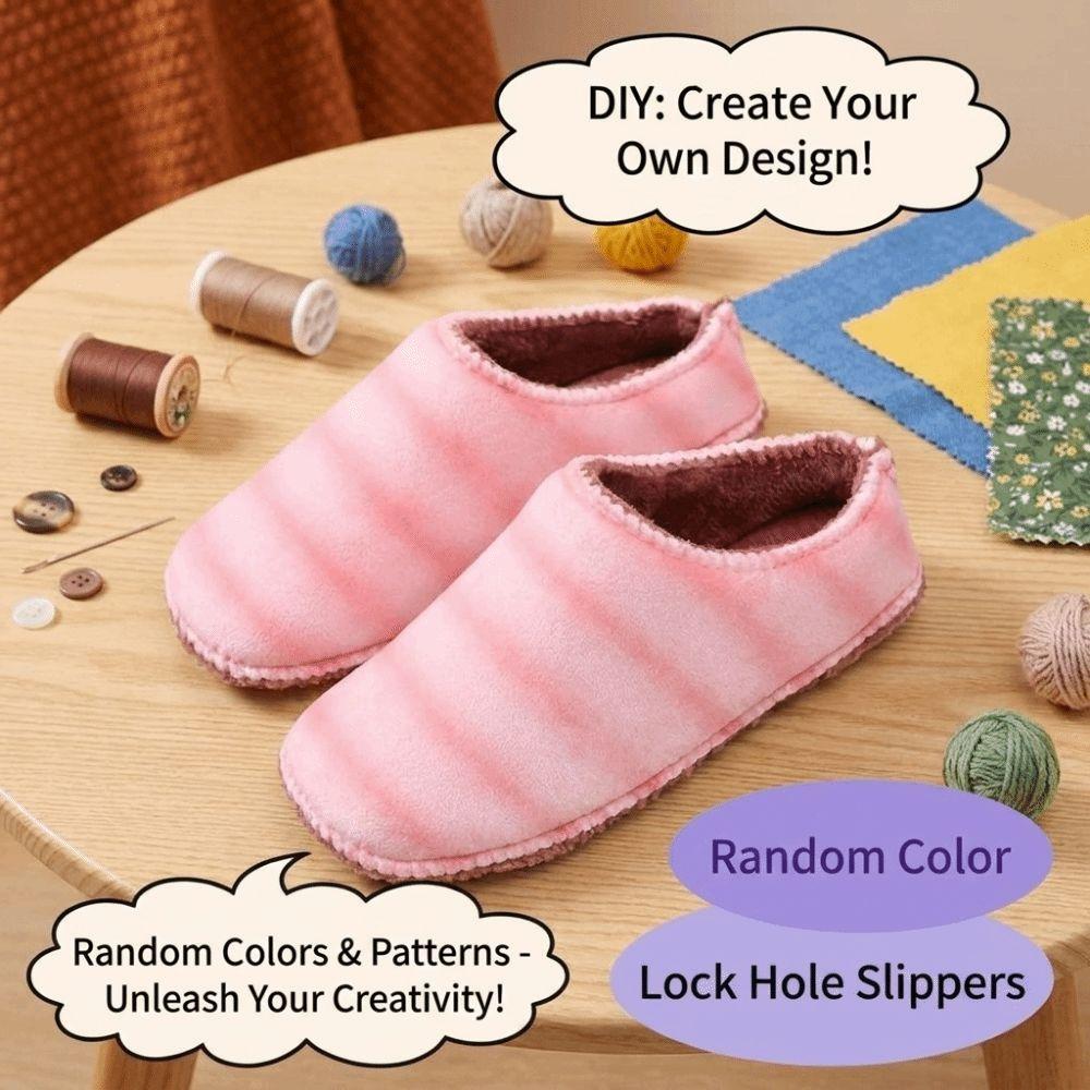 1 Pair Yarn Shoe Upper Cotton Hand-Knitted Shoe Upper Semi-Finished Shoe Upper House Slipper Making