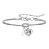 MOM Engraved Heart Charm Bracelet Stainless Steel Women's Love Knot Snake Chain Bracelets Jewelry Mother's Day Gift