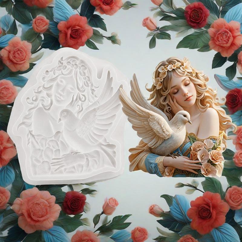 Flower Fairy Silicone Molds Butterfly Fairy Fondant Cake Decorating Tools Cupcake Topper Chocolate Craft Gum Paste Polymer Clay