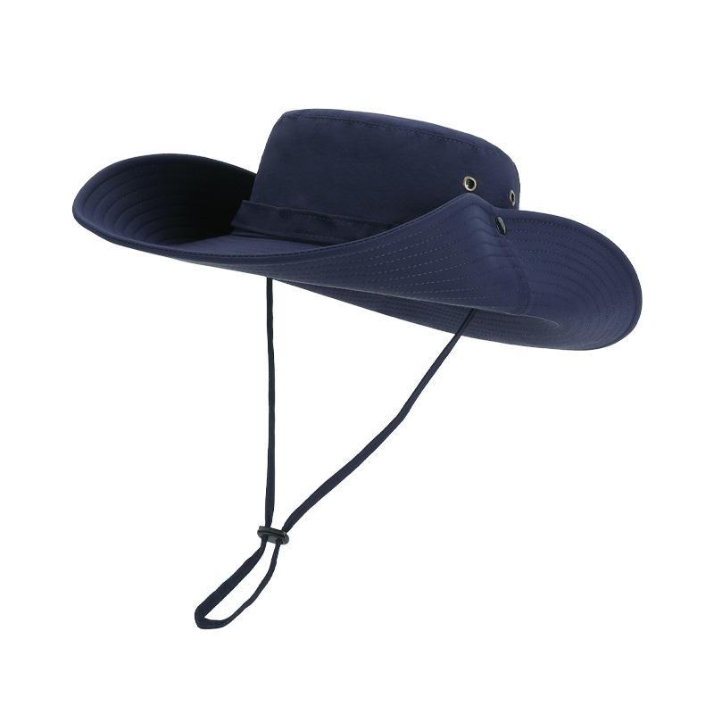 Summer outdoor sun hat oversized brim bucket hat men's mountaineering fishing sun hat quick-drying waterproof sun hat