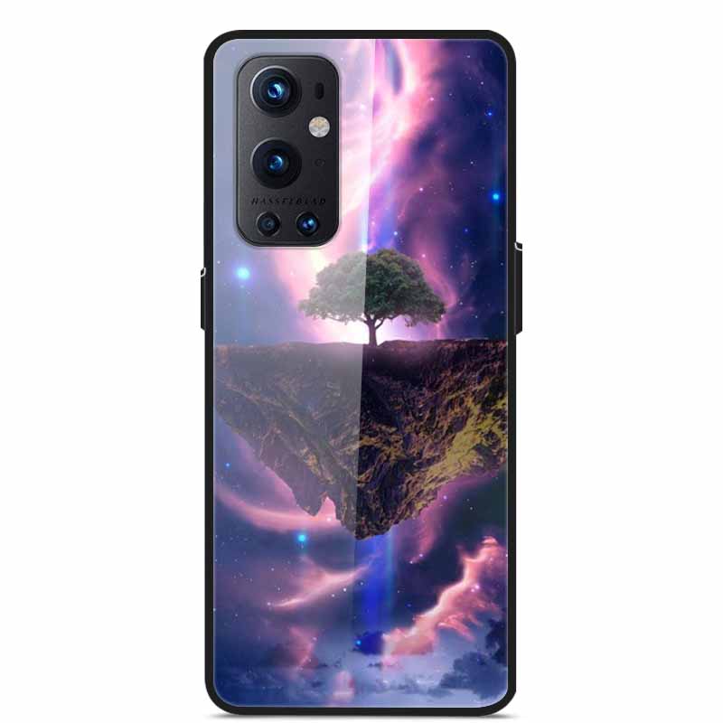 Phone Cases for One Plus 9 Tempered Glass Hard PC Back Cover For OnePlus 9 EU Version Case for Oneplus9 Funda Shells