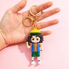 Nyckelring Hänge Tecknad Docka Design PVC Metall Nyckelring Flickvän Vän Födelsedagspresent Hänge Dekoration