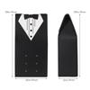 50Pcs Double Button Tuxedo Candy Boxes Sweets Packaging Foldable Gift Box Choclolate Containers Bridal Dress Present Bag Wedding
