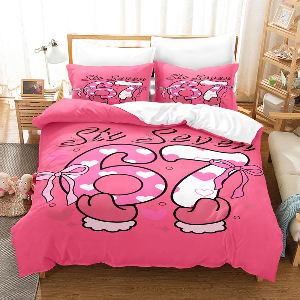 67 POP-Kultur 3D-Druck Bettwäscheset Moderner Stil Weiches Bettbezug-Set King Queen Twin Größe Geburtstagsgeschenk für Schlafzimmerdekoration