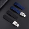 New Silicone Rubber Watchband For Oris Aquis 7330 7740 Series Watch Band 22x11mm 24x12mm  Convex Strap Wristband Black Blue