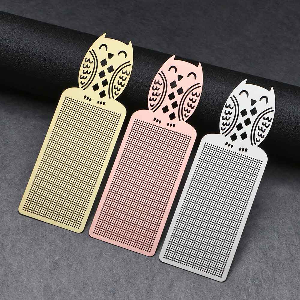 1PC Cross-Stitching Metal Bookmark Needlework Embroidery Cute Butterfly Owl Pattern Counted Accessory DIY Painting Crafts Kit Gold