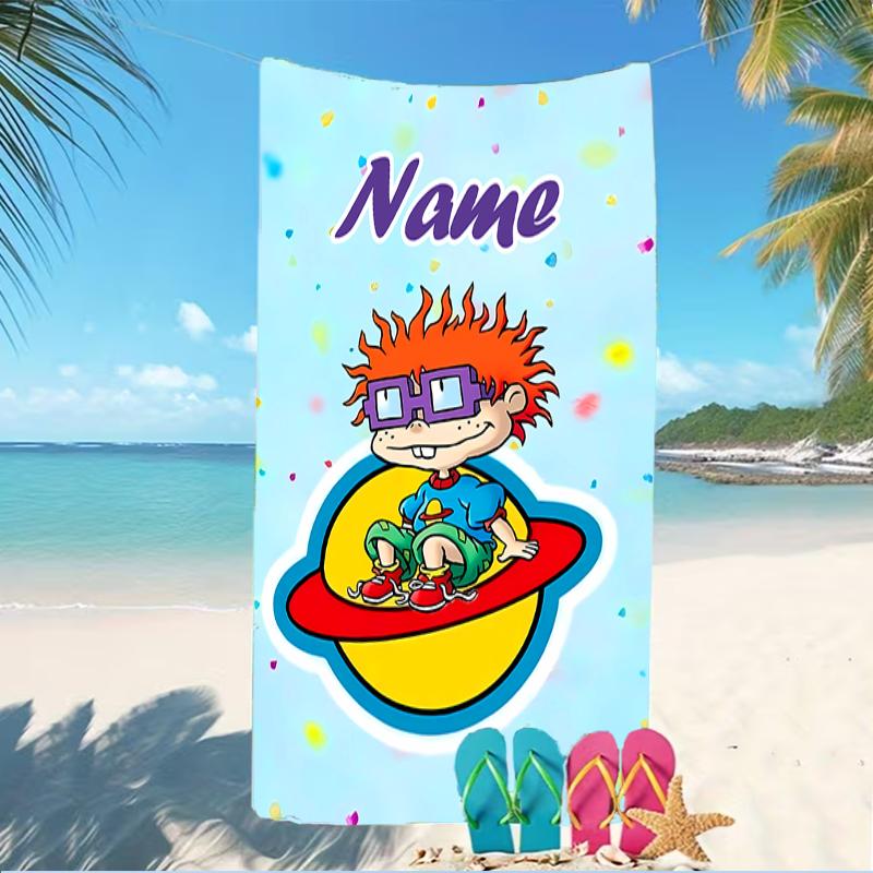 Customizable personalized beach towels Rugrats themed designs.Suitable for the beach, yoga, sports;ideal as beach accessories
