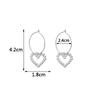 Korean Heart Hanging Earrings White Enamel Imitation Pearl Elegant Trendy Red Pink Acrylic Heart Dangle Earrings