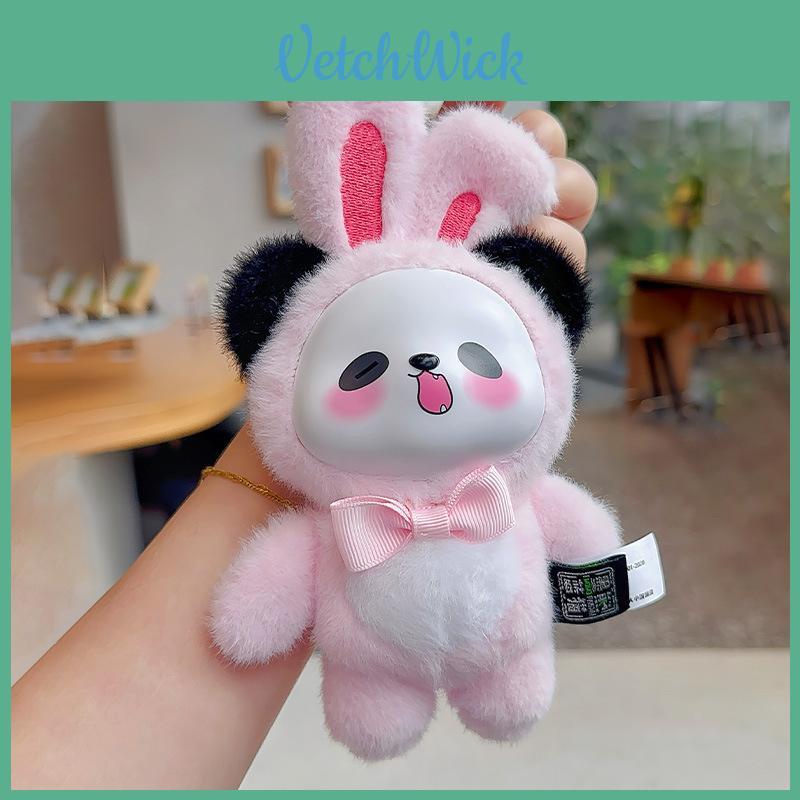 Panda Cartoon Plush Keychain With Soft Toy Pendant For Kids And Collectors
