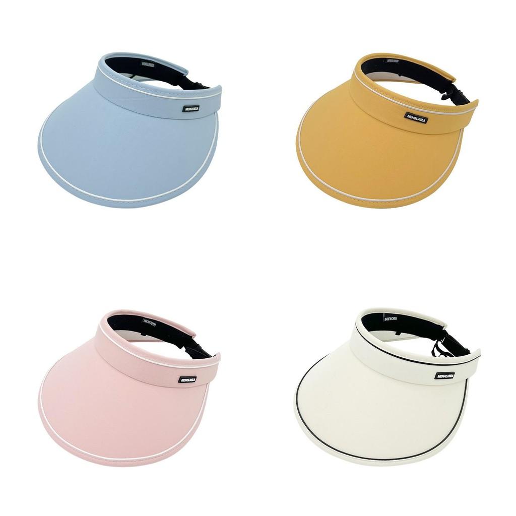 Solid Uv Color Protection Breathable Caps Adjustable Wide Brim Hats Outdoor