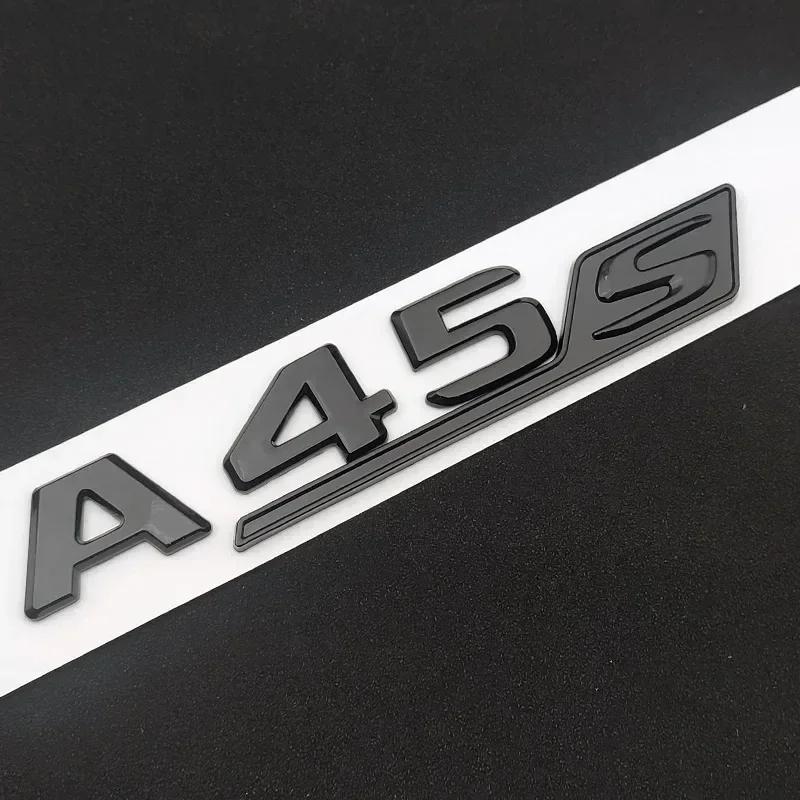 FUP1  ABS Chrome For Mercedes A 35 45 AMG W177 W176 A35 A45 A45S TURBO 4MATIC Car Trunk Letters Emblem Badge Logo Stickers Accessories