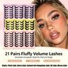 Delicate 21 Pairs Volume Strip Lashes Stage Dramatic False Eyelashes  Party & Festival Makeup