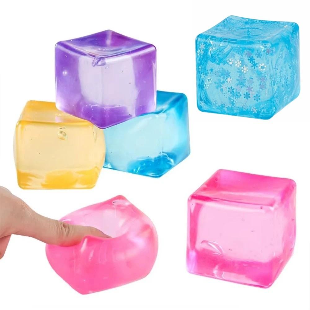 Glutinous Sensory Cube Soft Squishy Toy Anti-Anxiety Cube Squeeze Ball  Student Recess