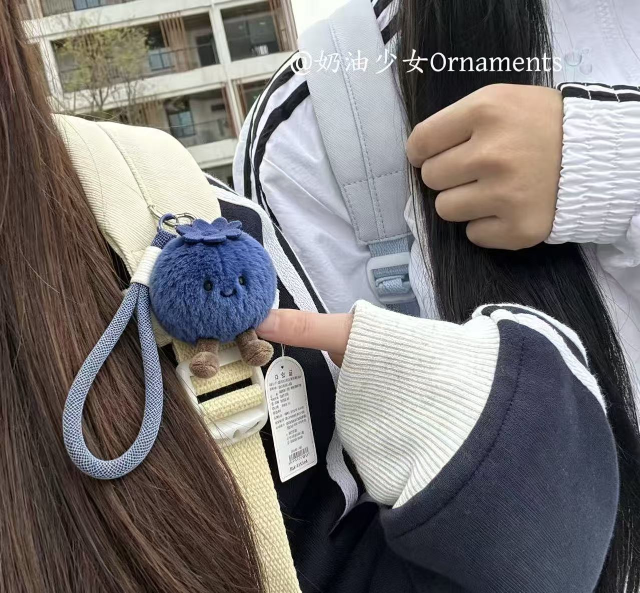Blueberry luck Stop bad luck Blueberry plush pendant doll cartoon fruit doll bag pendant creative keychain plush keychain