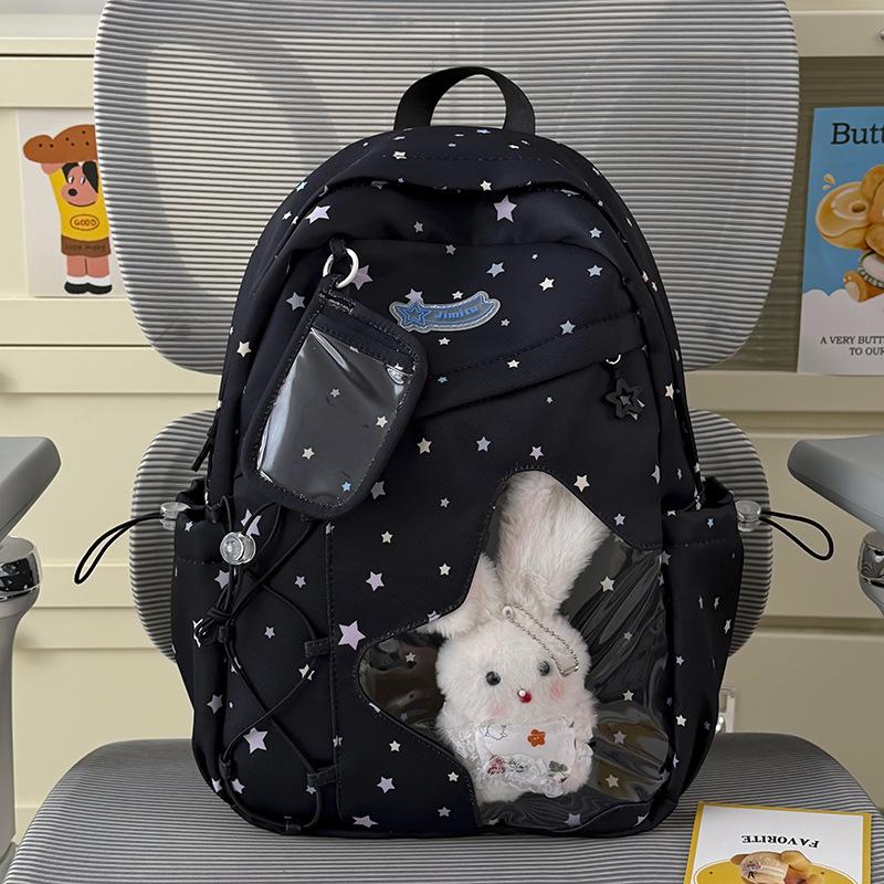 Schoolbag Korean Ins Cartoon Hugh Star Backpack Female Niche Design Large Capacity Junior High School Student School Bag Versatile Back