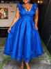 AOMEI Damen Elegantes V-Ausschnitt Ärmelloses Fließendes Maxikleid Passform und Weite Lang Formell Abend Hochzeit Partykleider Knallpink Blau Schwarz