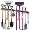 Mop Hanger Wall Mount No Drill Self Adhesive Waterproof Storage Organizer for Garage Bathroom Garden Utility Tools