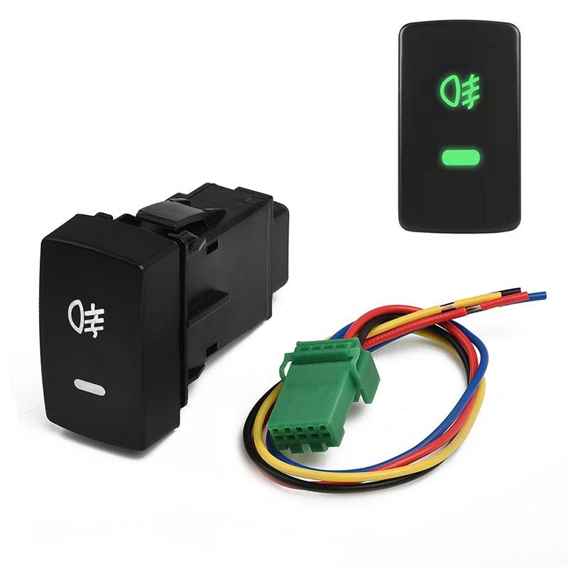 Waterproof Car Fog Light Push Button Switch With Wiring Harness Socket Auto Modification Replacement Control Switch Accessory