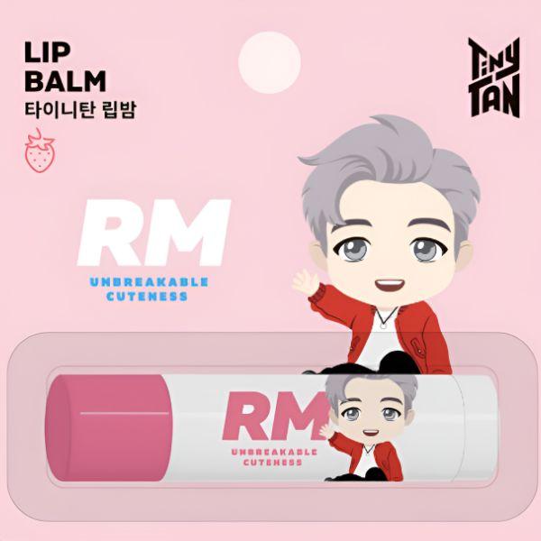 Monami TinyTAN BTS Lip Balm Flavor Moisturizing Lip Care 4g, RM-Strawberry RM-Strawberry