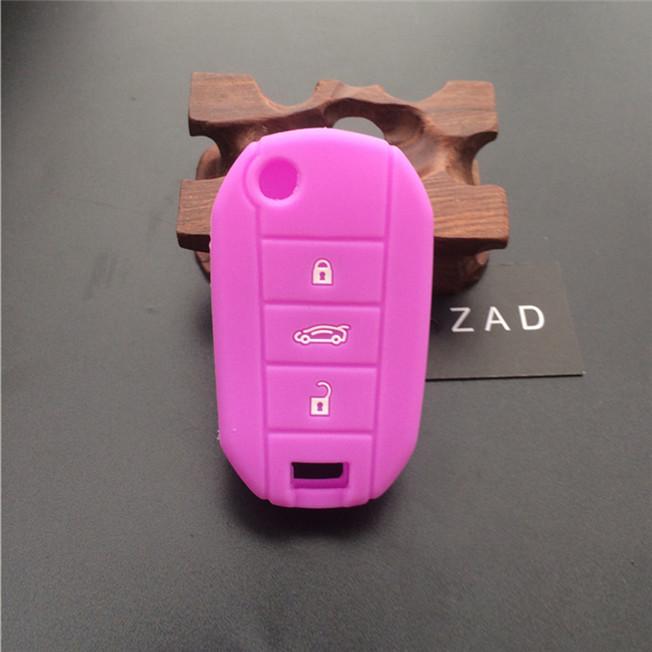 ZAD 3 Button Silicone Flip Remote Key Case Fob Cover Holder for Citroen C4 CACTUS C5 C3 C4L elysee key shell case