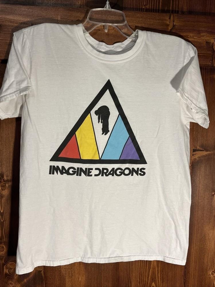 Imagine Dragons Группа Белая 100% Хлопок Размер от S до 5XL Футболка Унисекс Футболка XL
